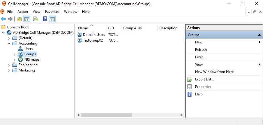 Cell Manager console