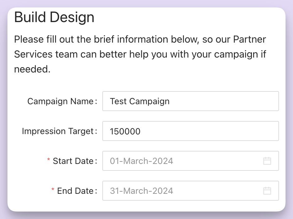 Build Design section when deploying to a DSP.