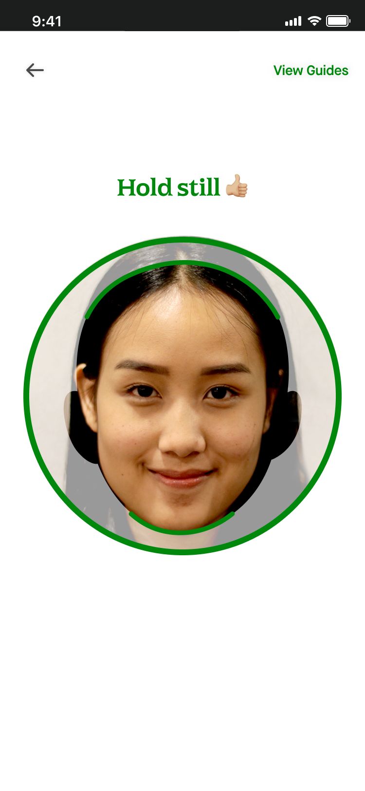 Native Face Scanning Screen 2