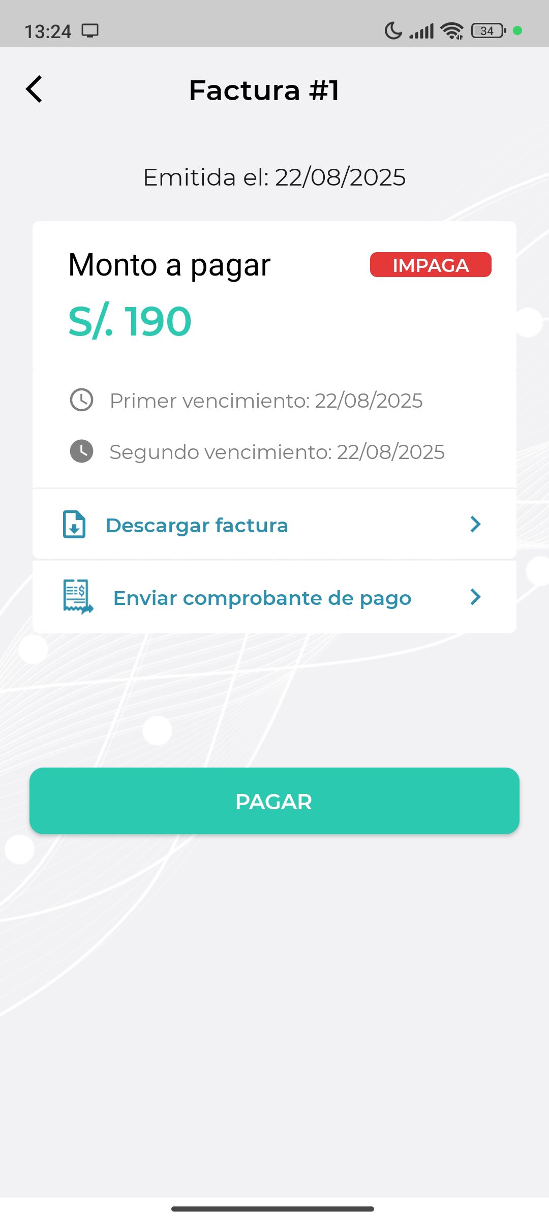 Pagar con Yape desde la app Alerta Internet