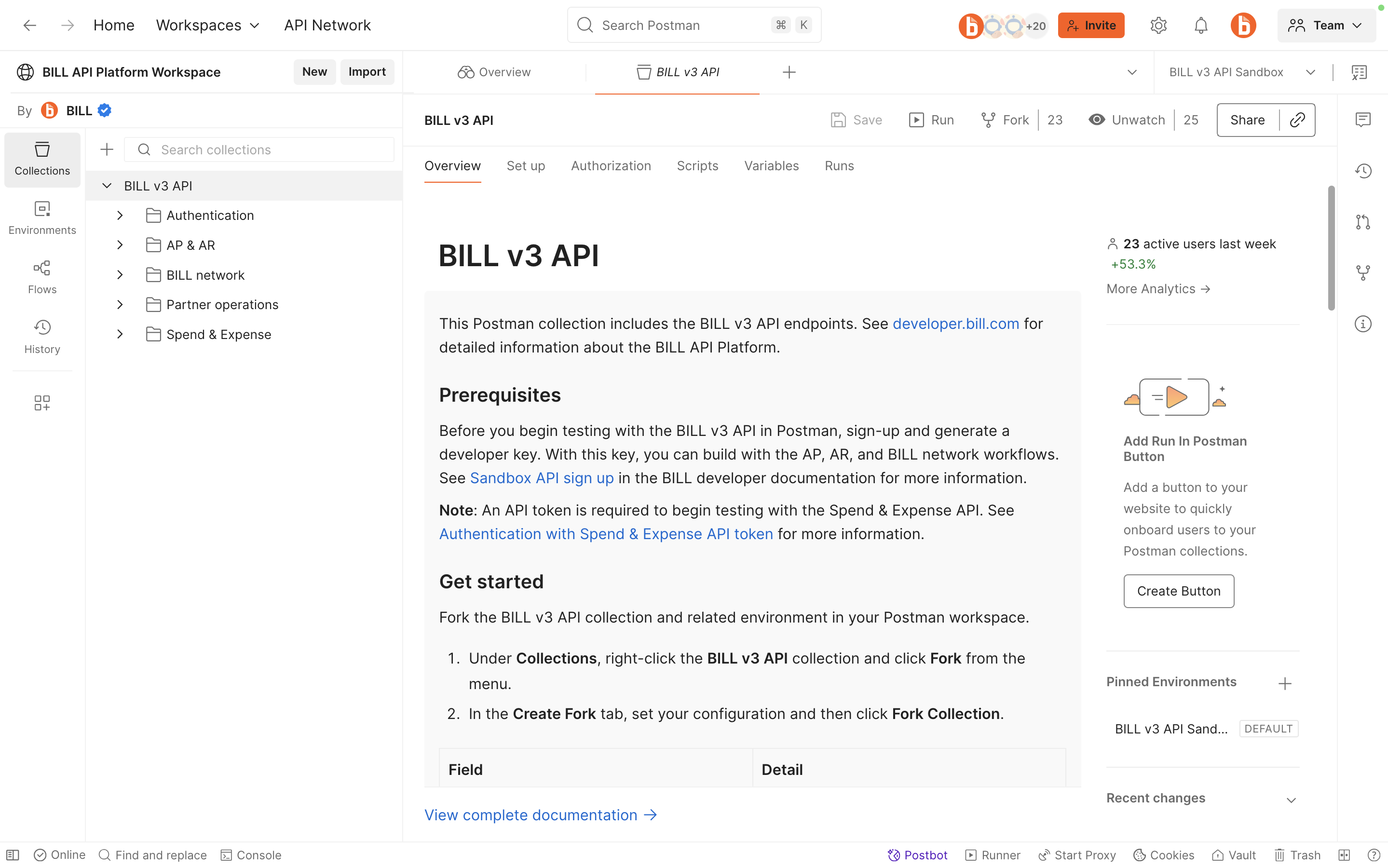 BILL v3 API Postman collection