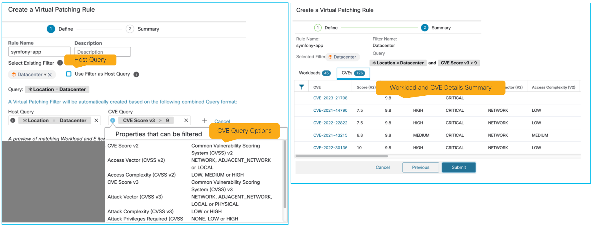 Figure 28: Example of Virtual Patch Rule Definition