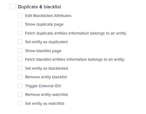 Duplicate and blocklist permissions.
