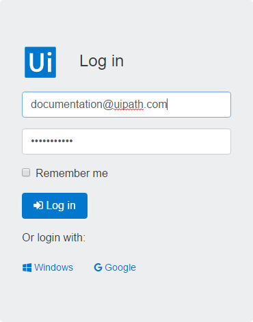 About Logging In to Orchestrator