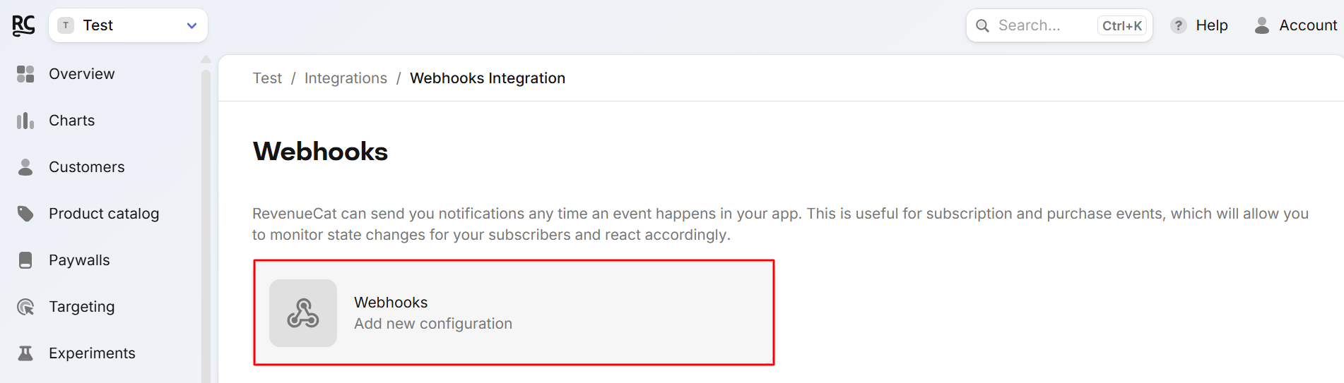 Add new configuration
