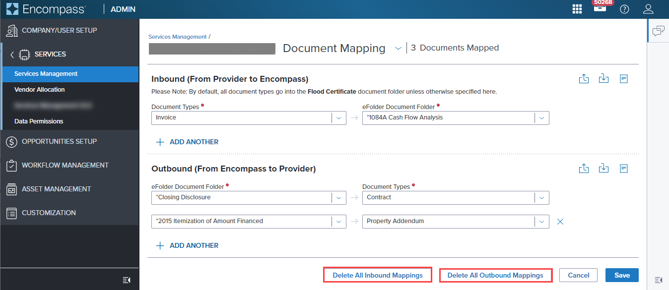 Document Mapping: New buttons