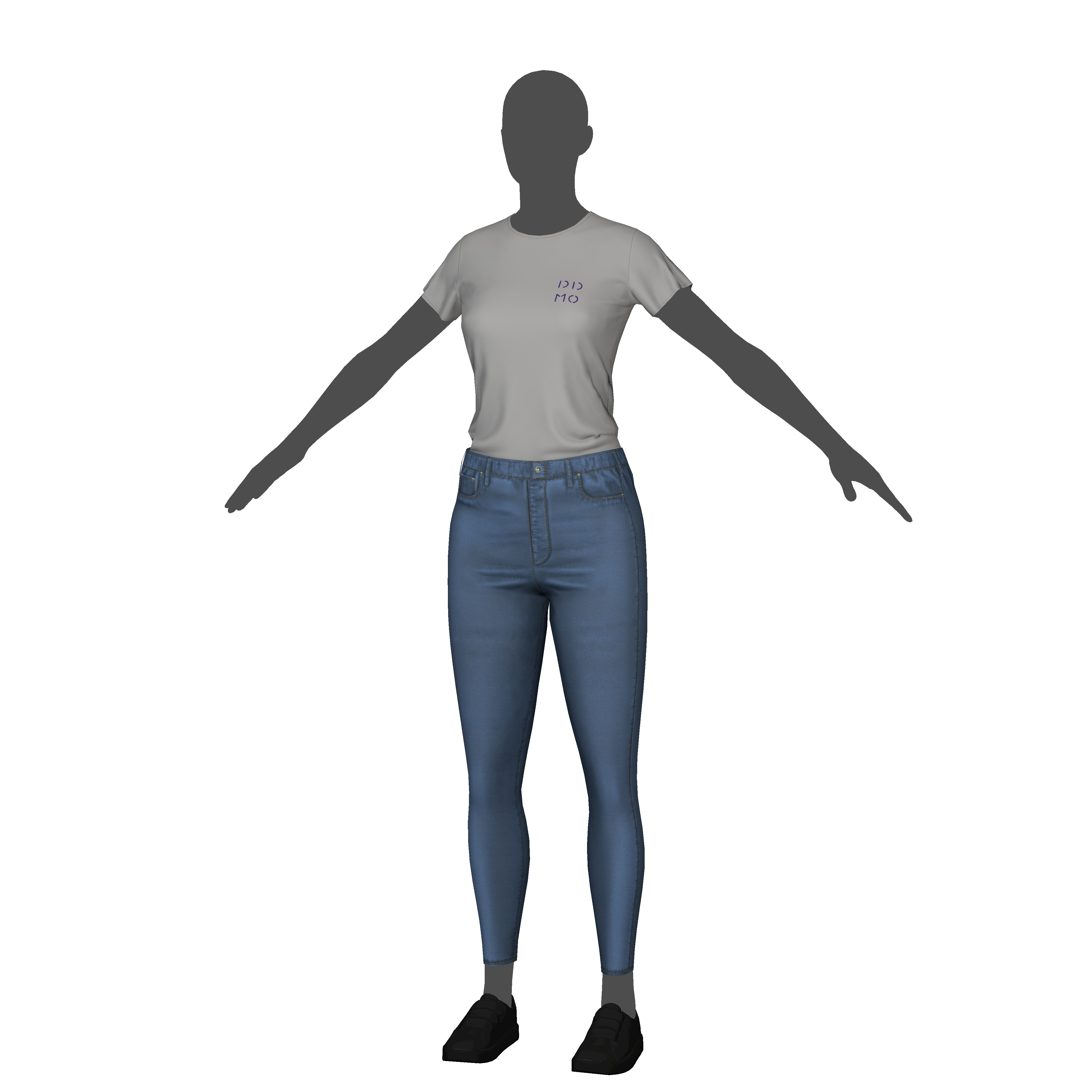 Casual Garment on the Female Stock Body