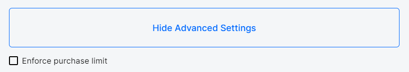 Pack Advanced Settings