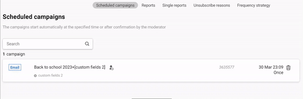  Scheduled campaigns