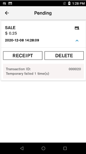 SAF Diagnostic - Delete Transaction