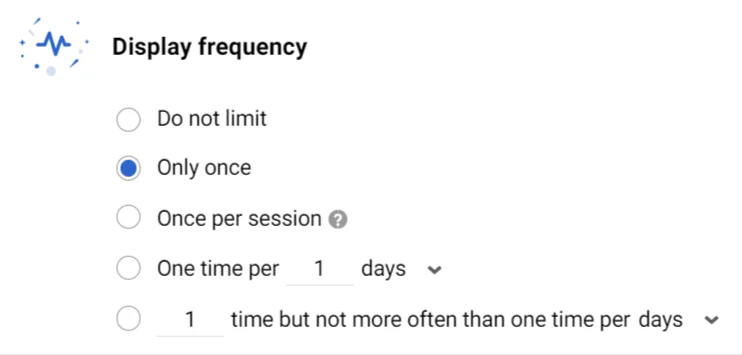 Display frequency