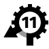 Right roundabout exit 11 icon