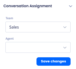 Screenshot of the dialog confirming editing conversation assignment