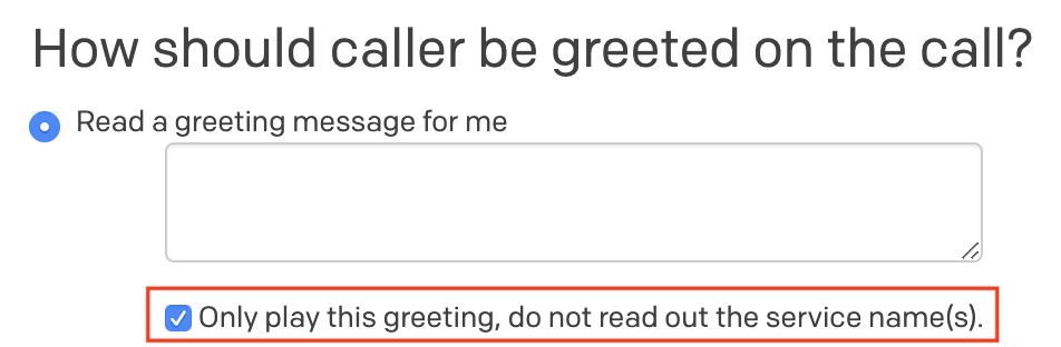 Prevent Live Call Routing from reading your services' names