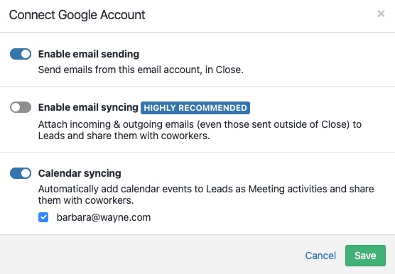Disable email syncing on Gmail accounts