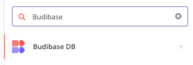 Budibase DB node will then be available