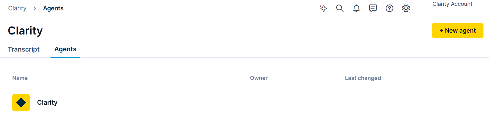 The personas sub-section that allows you to set up agents.