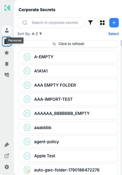 Tooltip on a sidebar icon