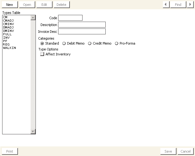 Desktop: Orders > Set up tables > Order types