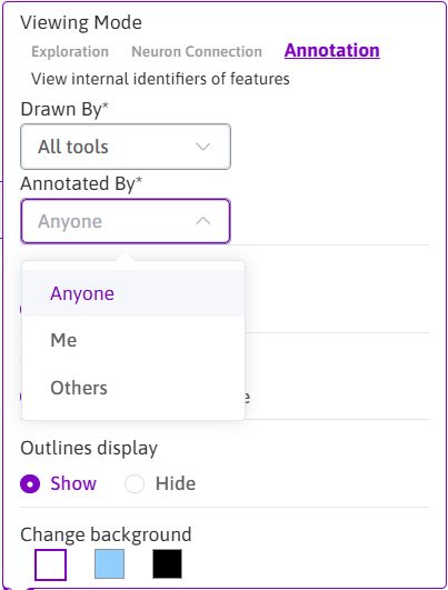 **Figure 10:** The Annotated By selection will be displayed in the Change Settings menu.