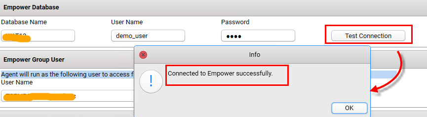 Verified Empower DB Connection