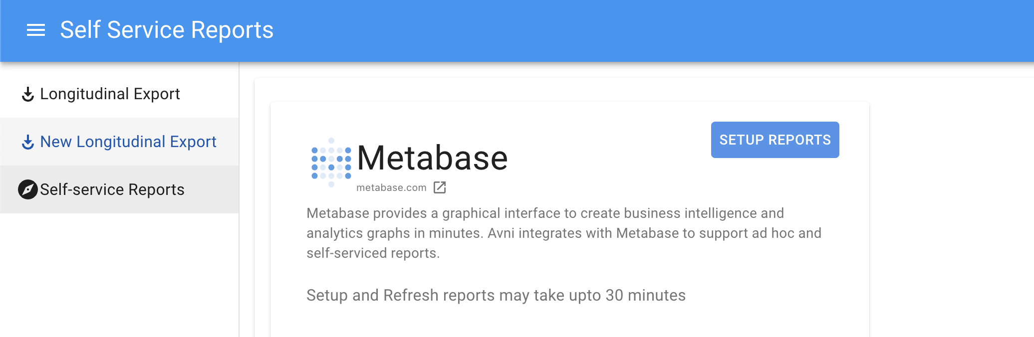 Self-Service Reports