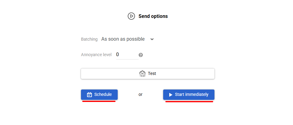 Schedule to send