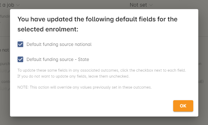 Figure 240. Enrolment general tabs show a number of fields that use default values