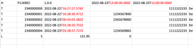 The transactions are shown in UTC time.