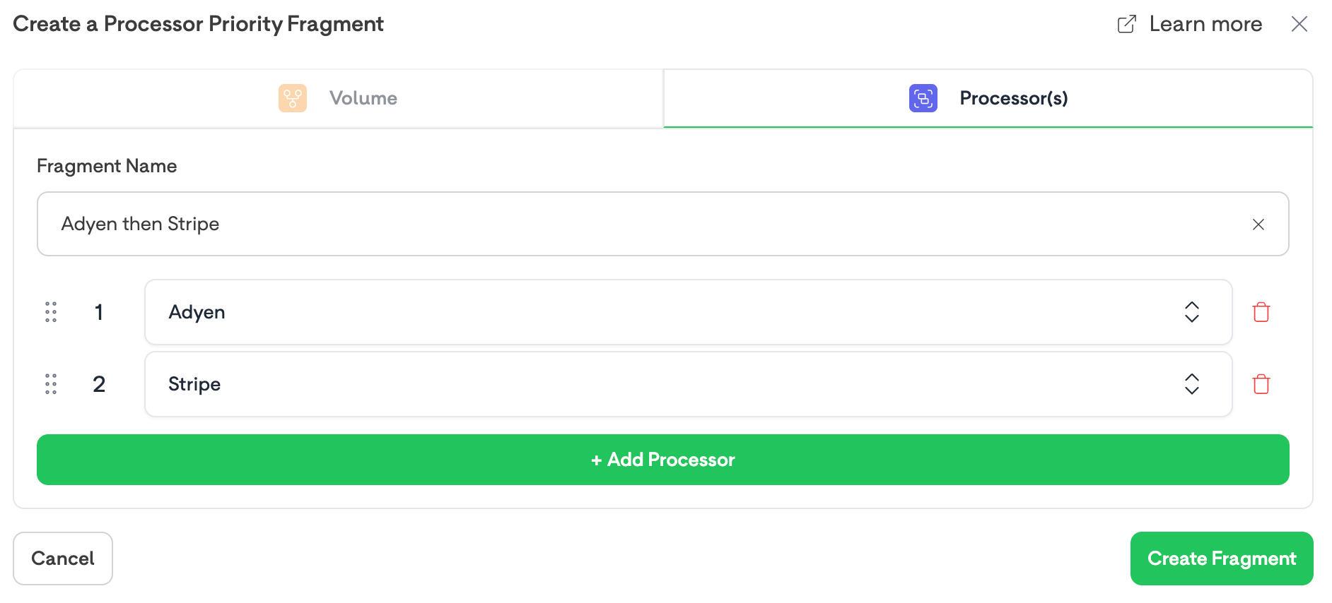 Processor Priority Fragment - Adyen then Stripe