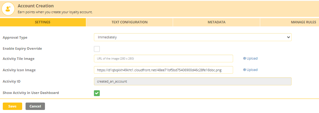 Configuring Activities