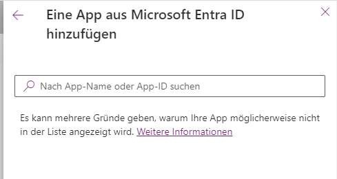 addappuser App aus Microsoft Entra hinzufügen