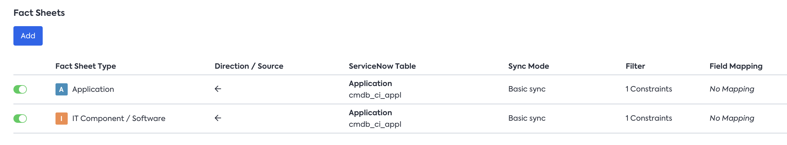 `cmdb_ci_appl` table is linked to both Applications and IT Component Software with ServiceNow as the source of truth and appropriate Filters set.



