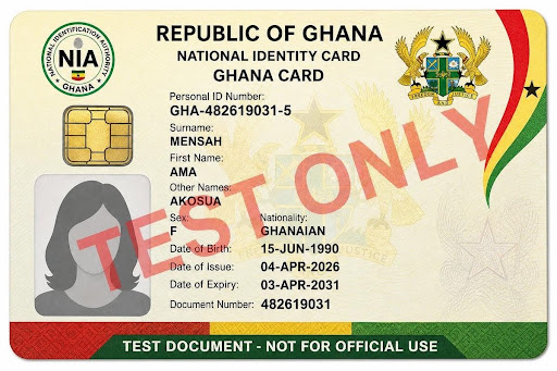 ghana-national-id-front-test.jpg Expected: authentic · Image: front