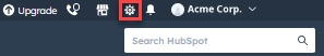 Screenshot with highlighted Settings icon