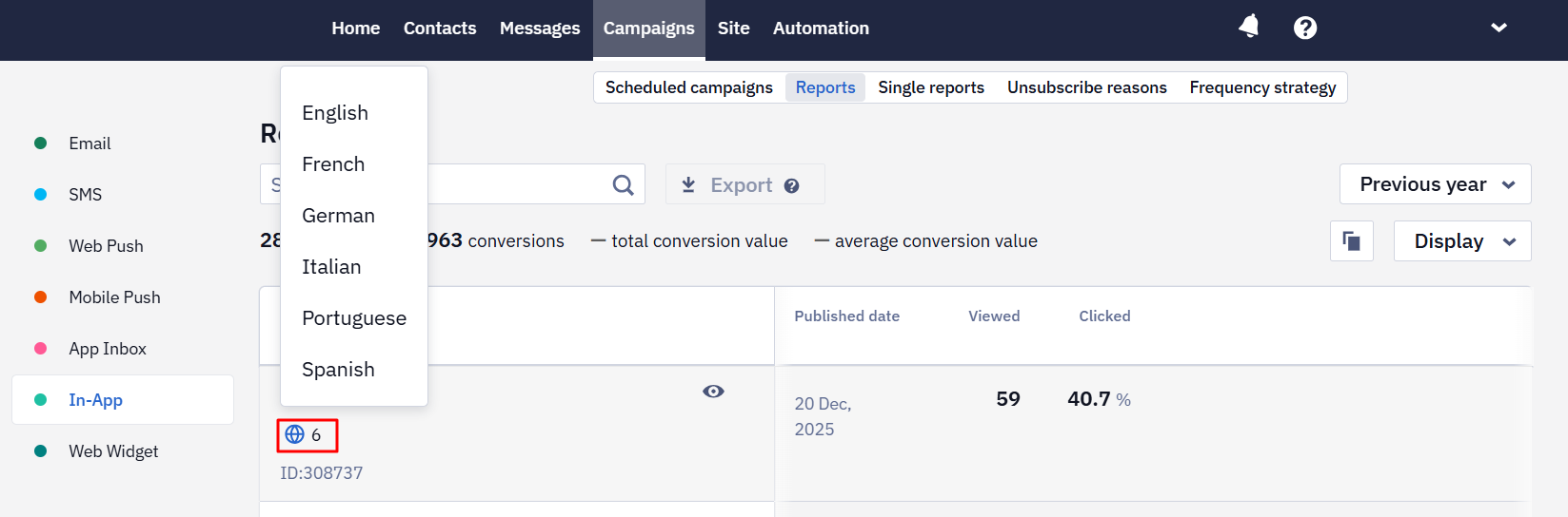 Multilingual campaigns