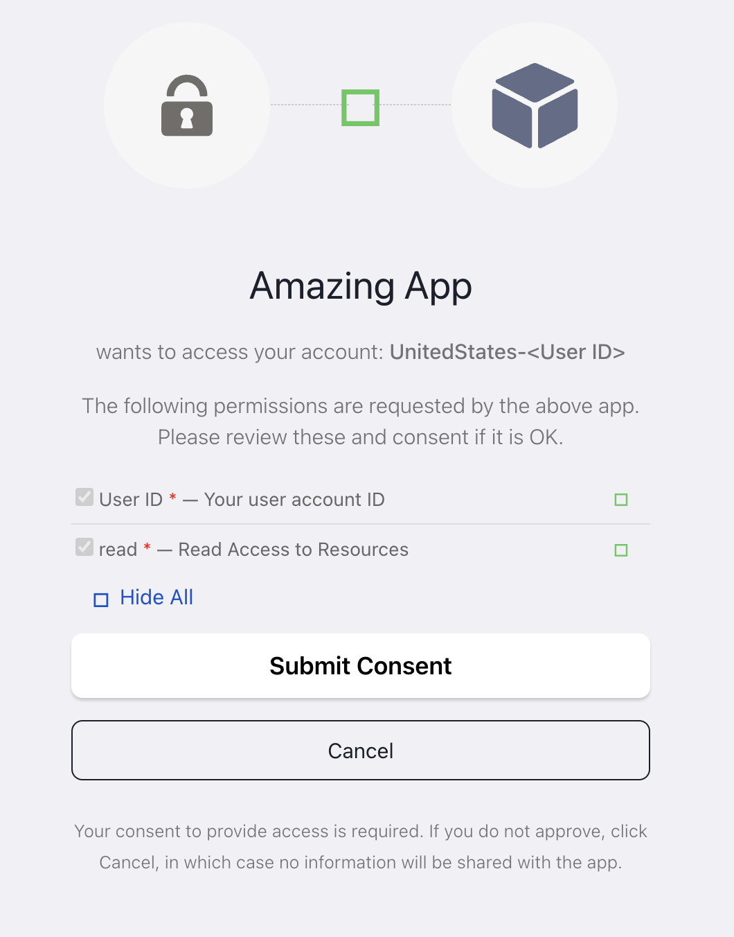 Authorize app access