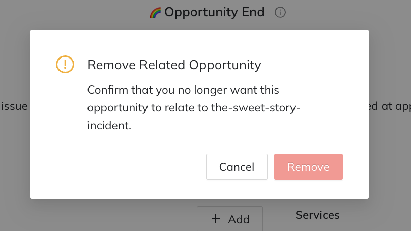 Remove related opportunity