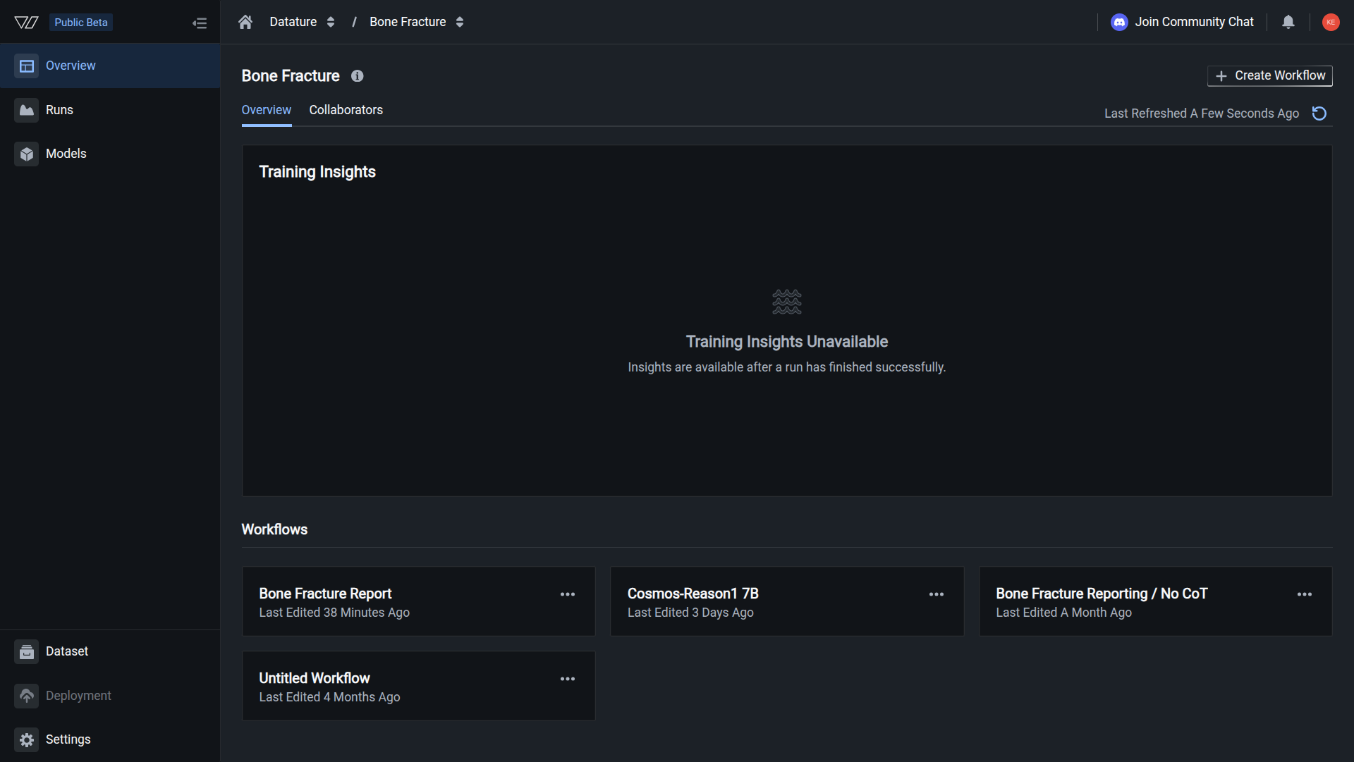 Project list showing the renamed project
