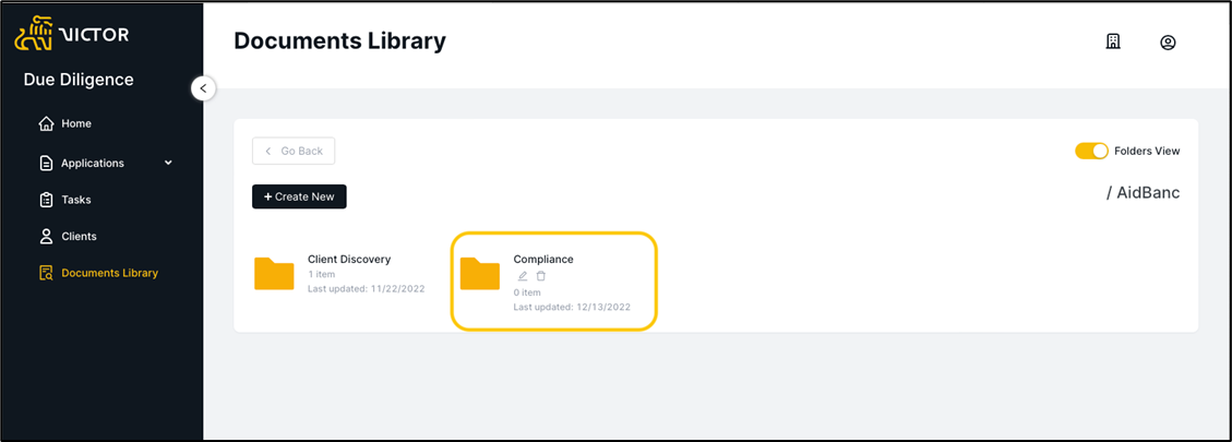 Figure 5. New Folder Created