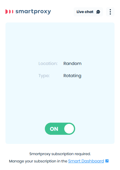 firefox-smartproxy-extension-connected.png Smartproxy Firefox Extension connected