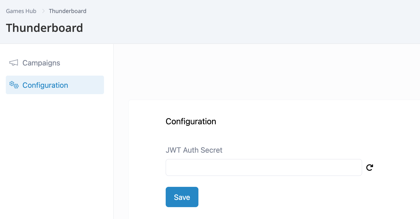 JWT Authentication Configuration