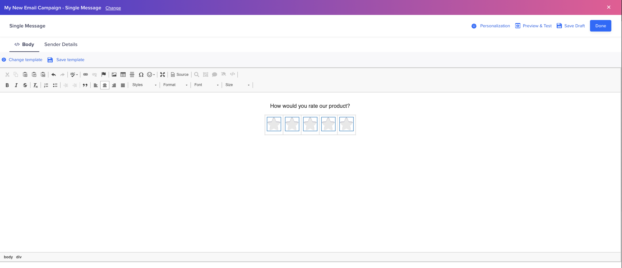 Email Embed Code