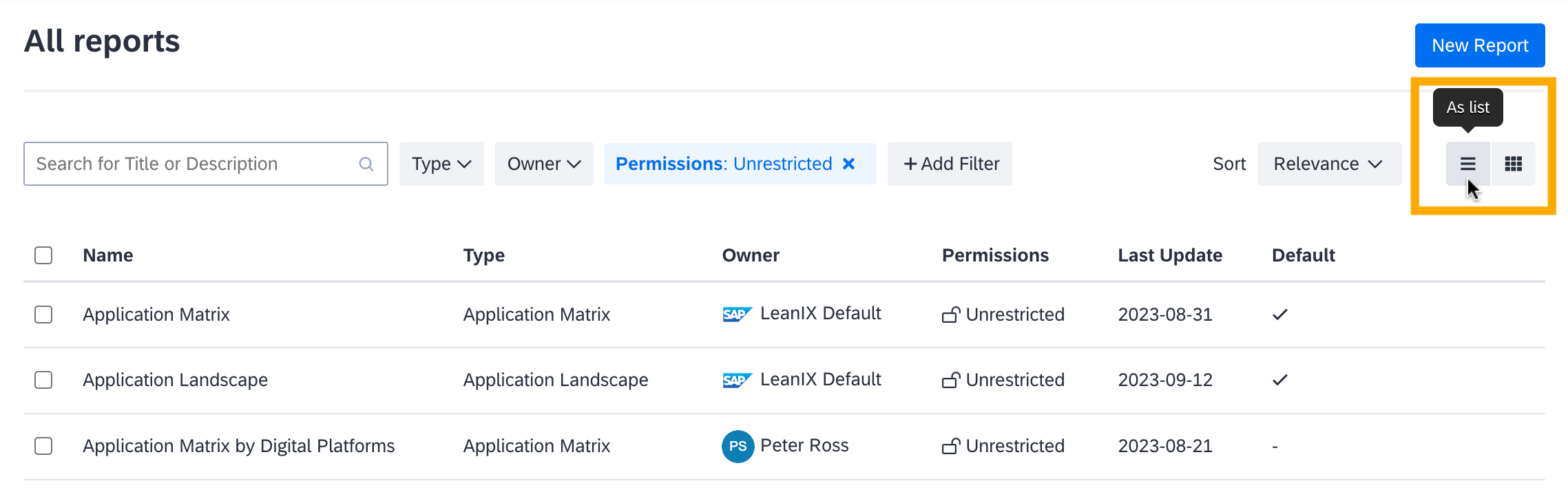 Switching Between List and Grid View