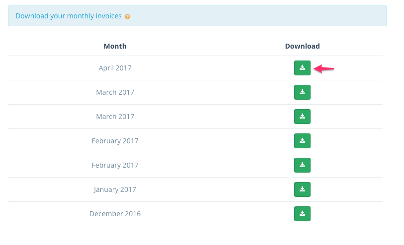 Step 2: Download invoices by month