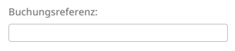 Einfachsuche nach der Buchungsreferenz