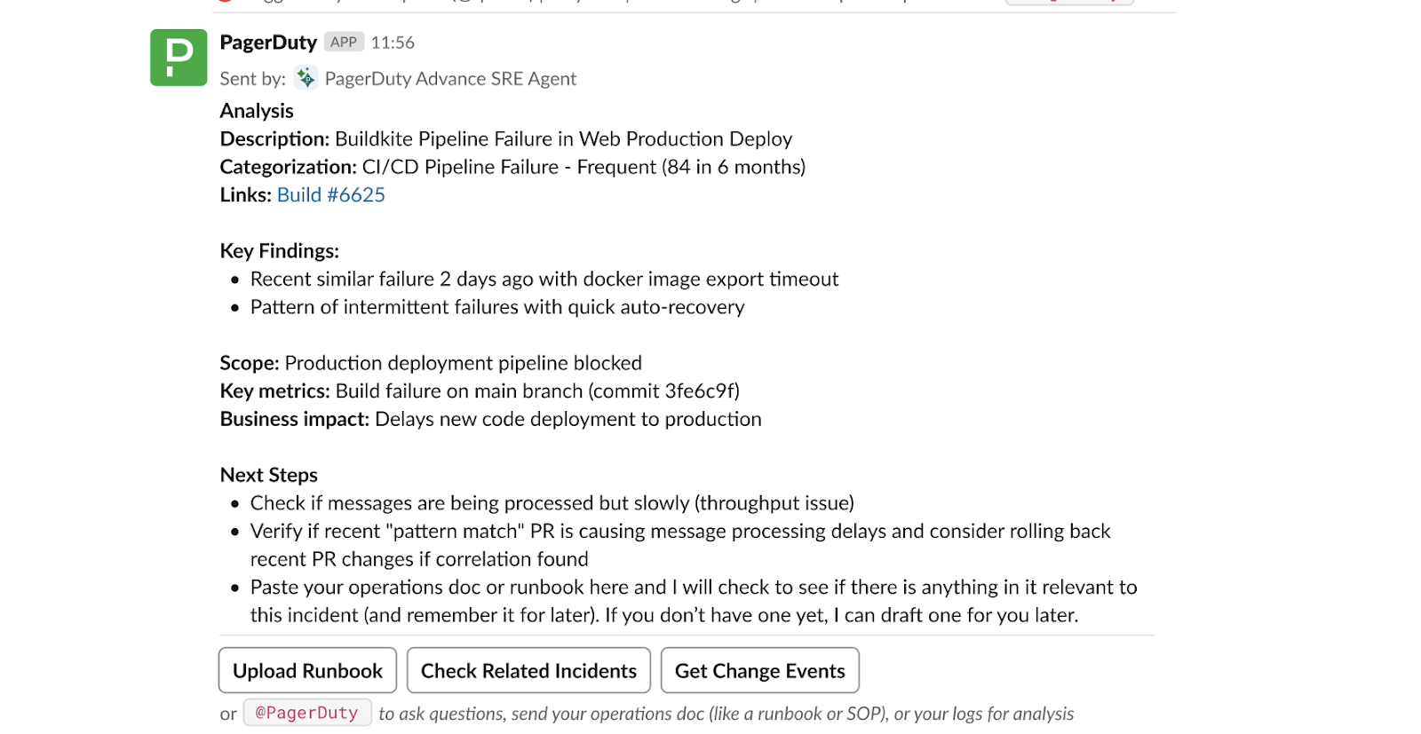 Slack Interface with SRE Agent