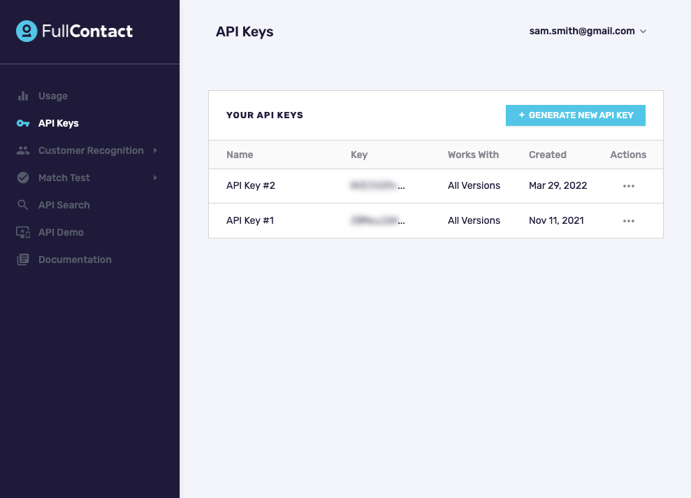 Generate An API Key