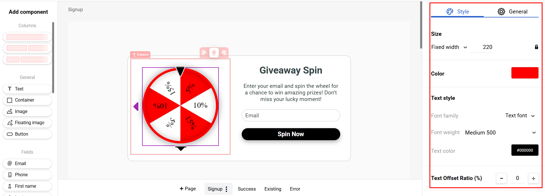 Spin the wheel