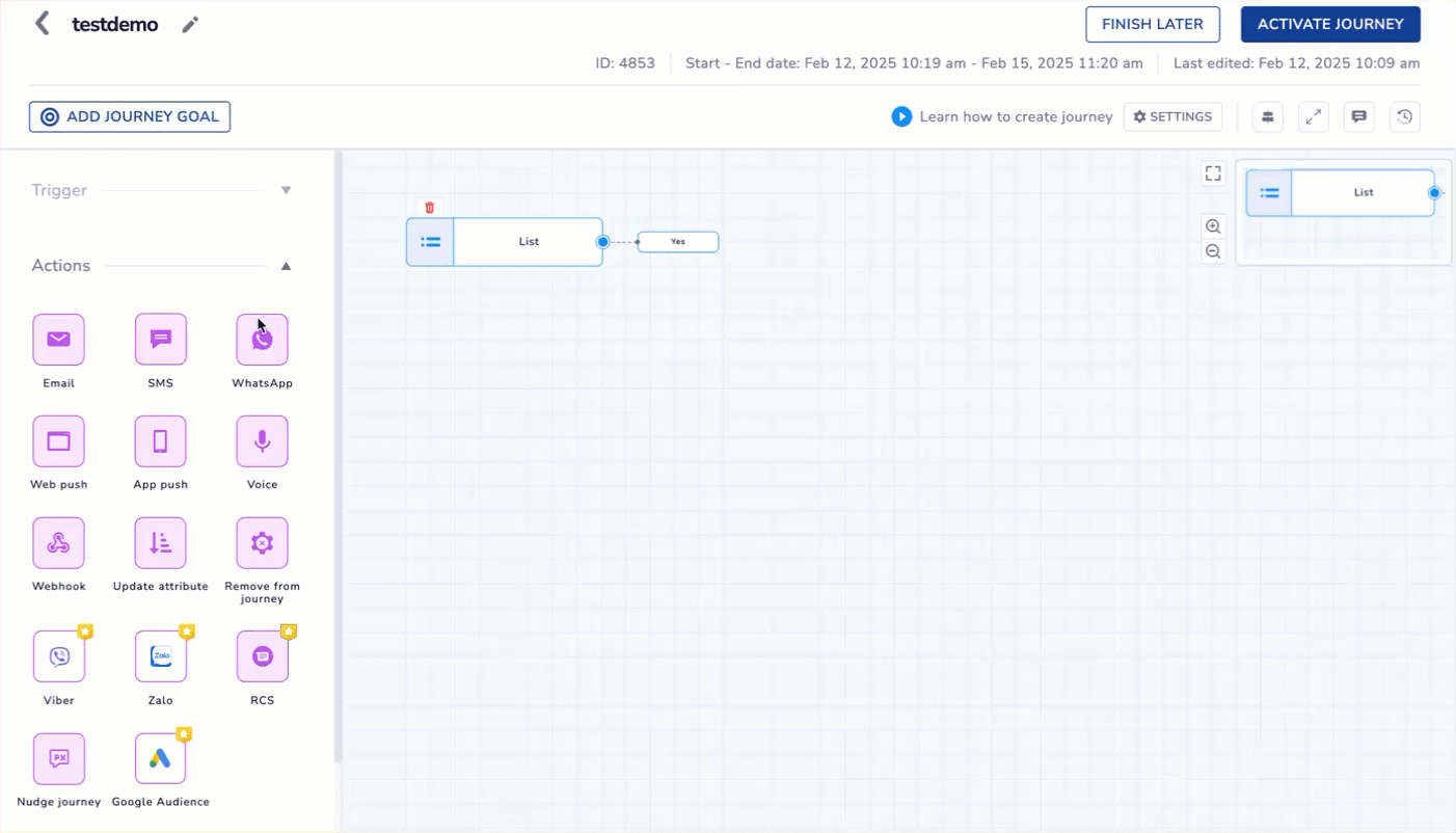 Use Actions to Create Personalised Journeys